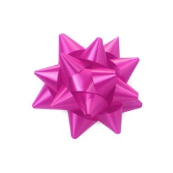 Star Gift Bows - 6.5cm - Hot Pink