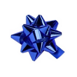 Star Bows - 6.5cm - Metallic Blue