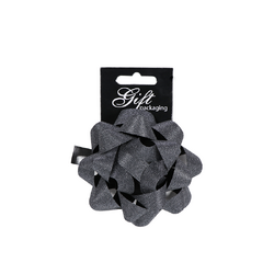 Glitter Sparkle Star Bow - Black