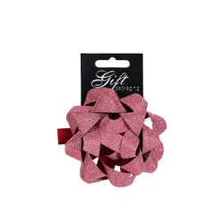 Glitter Sparkle Star Bow - Red