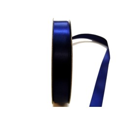 Satin Ribbon - Woven Edge - 15mm x 30m - Navy Blue