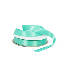 Satin Ribbon - Woven Edge - 15mm x 30m - Sea Green