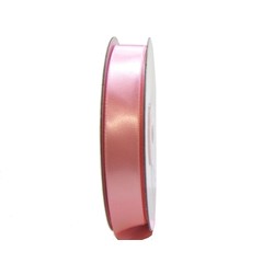 Satin Ribbon - Woven Edge -15mm x 30m - Light Pink