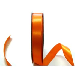 Satin Ribbon - Woven Edge -15mm x 30m - Orange