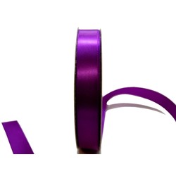 Satin Ribbon - Woven Edge -15mm x 30m - Purple