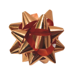 Star Gift Bows - 9cm - Metallic Rose Gold