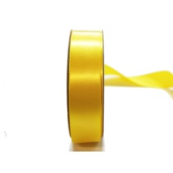 Satin Ribbon - Woven Edge -25mm x 30m - Yellow