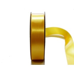 Satin Ribbon - Woven Edge - 25mm x 30m - Gold