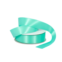 Satin Ribbon - Woven Edge - 25mm x 30m - Sea Green