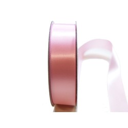 Satin Ribbon - Woven Edge -25mm x 30m - Light Pink