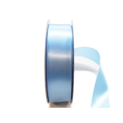 Satin Ribbon - Woven Edge -25mm x 30m - Light Blue