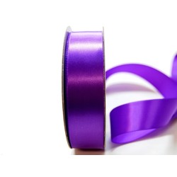 Satin Ribbon - Woven Edge - 25mm x 30m - Violet