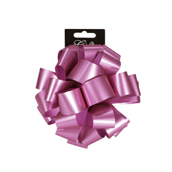 Large Pom Pom Bow - Matt Metallic Light Pink