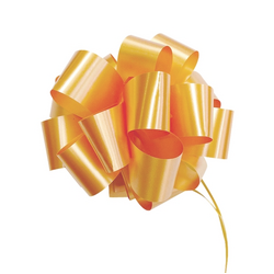 12 x Pull String Pom Pom Bows - Gold Gift bow