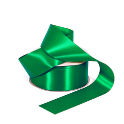 Satin Ribbon - Woven Edge - 38mm x 30m - Emerald