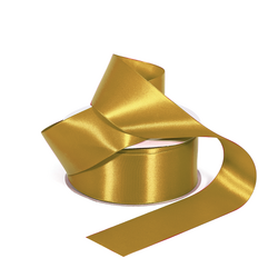 Satin Ribbon - Woven Edge - 38mm x 30m - Old Gold