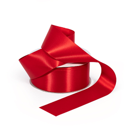 Satin Ribbon - Woven Edge - 38mm x 30m - Red