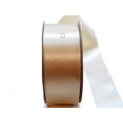 Water Repellent Satin Ribbon - 38mm x 45m - Cream