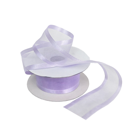 Sheer Organza Satin Edge Ribbon - 38mm x 25m - Lavender