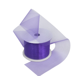 Sheer Organza Cut Edge Ribbon - 50mm x 25m - Violet