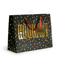 Hooray! Matt Gift Bags with Gold Foil Print