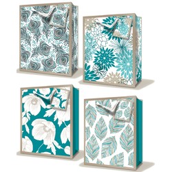 'I SPY TURQUOISE' Gift Bags with Satin Handles and Gift Tags - Large Mix