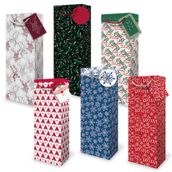 Christmas Bottle Bags - Believe Assortment