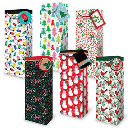 Christmas Bottle Bags - Joy Assortment