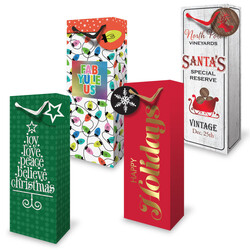 Christmas Bottle Bags - Holiday Assortment