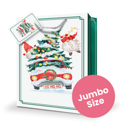 Christmas Bags - Crazy Tree & Car - Jumbo