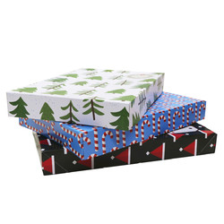 3PK - Christmas Gift Boxes - 3 Boxes - Medium
