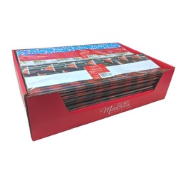 48 Packs Christmas Tissue Paper - Assorted Designs - Display Tray