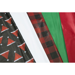 50 Sheets of Christmas Tissue Paper - Assorted Designs - Mix 1