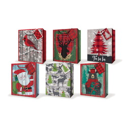 Christmas Bags - Wood Panels - Small to Medium