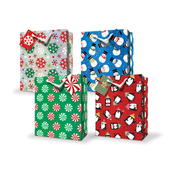 Christmas Bags - Holographic Christmas Patterns - Small to Medium