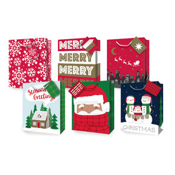 Christmas Bags - Holly Jolly - Medium To Large