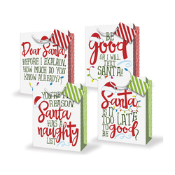 Christmas Bags - Believe Me Santa - Small to Medium