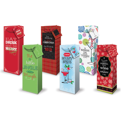 Christmas Bottle Bags - Spirits Bright