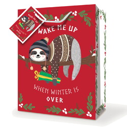 Christmas Bags - Cheeky Christmas Sloth - Medium To Large