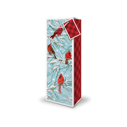 Christmas Bottle Bags - Red Robin