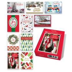 Christmas Cards with Envelopes - Pack of 40