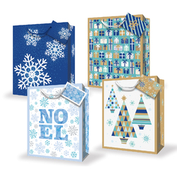 Christmas Bags - Frosted Christmas - Medium To Large