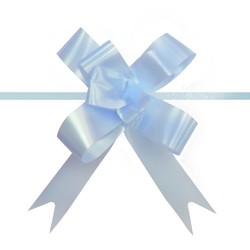 Pull String Butterfly Bows -  Mini - Light Blue