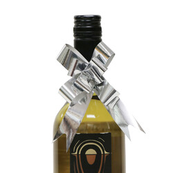 7cm Butterfly Bow with Elastic Loop - Suit Wine Bottles – Metallic Silver