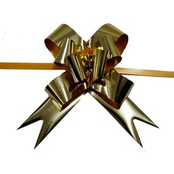 Pull String Butterfly Bows - Metallic Gold