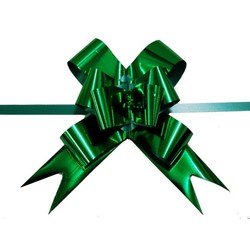 Pull String Butterfly Bows - Metallic Emerald