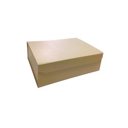 Rigid Box with Magnetic Closing Lid - Small Rectangle - Kraft Brown