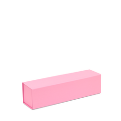 Single Wine Bottle Gift Box - Matt Light Pink with Magnetic Closing Lid