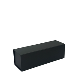 Single Champagne Bottle Gift Box - Matt Black with Magnetic Closing Lid