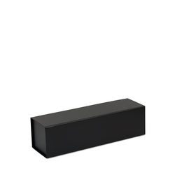 Single Wine Bottle Gift Box - Matt Black with Magnetic Closing Lid